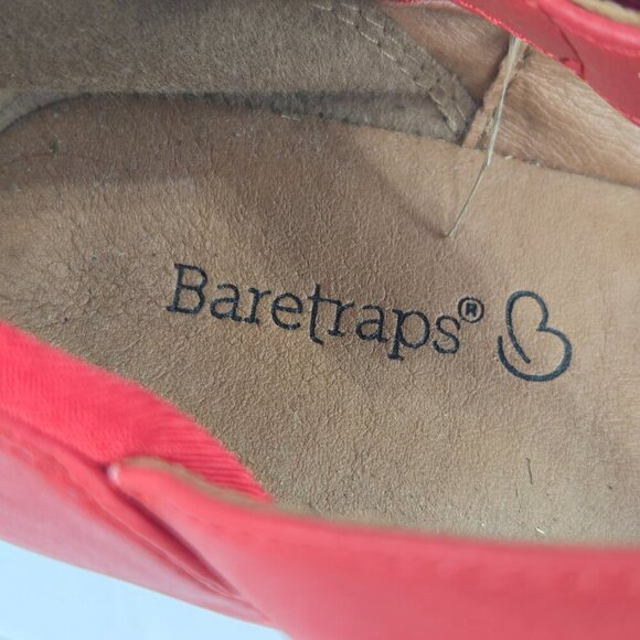 BareTraps Red Flats with Strap - Picture 7 of 11